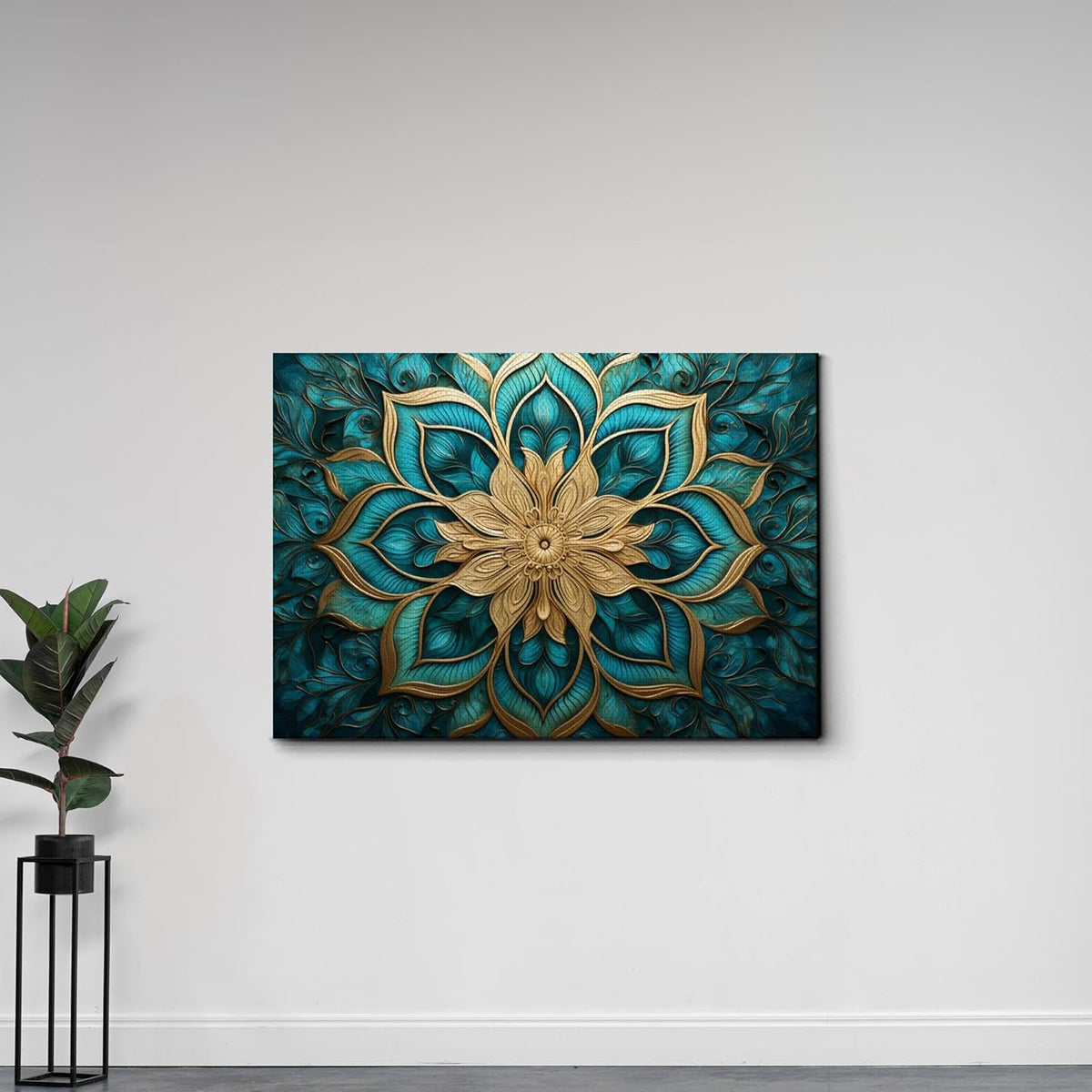 Vintage Mandala Flowers Wall Art Z7972