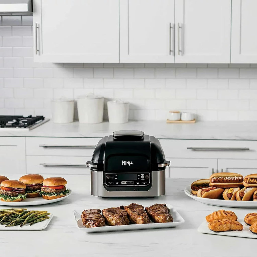 5-in-1 Indoor Grill with 4-Quart Air Fryer D7221