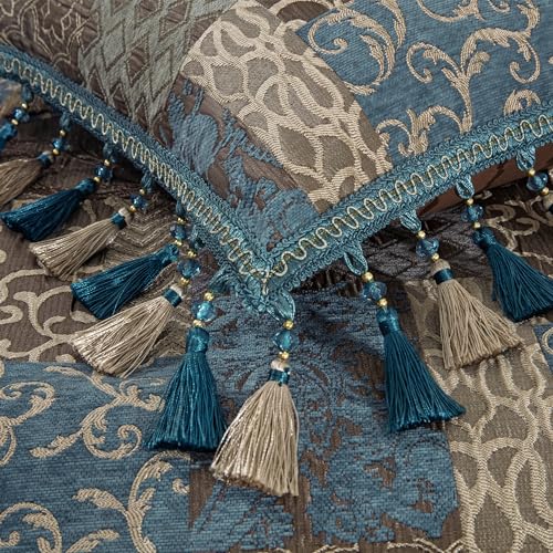 9-Piece King Jacquard Comforter Set with Euro Shams, Bedskirt, Decorative Pillow W450