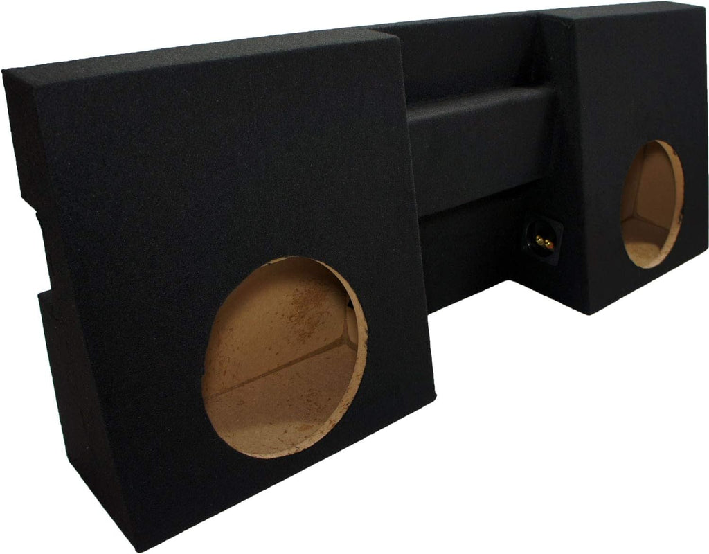 Compatible with 2005-2012 Toyota Tacoma Double Cab Dual 10 Sub Box Enclosure R2144