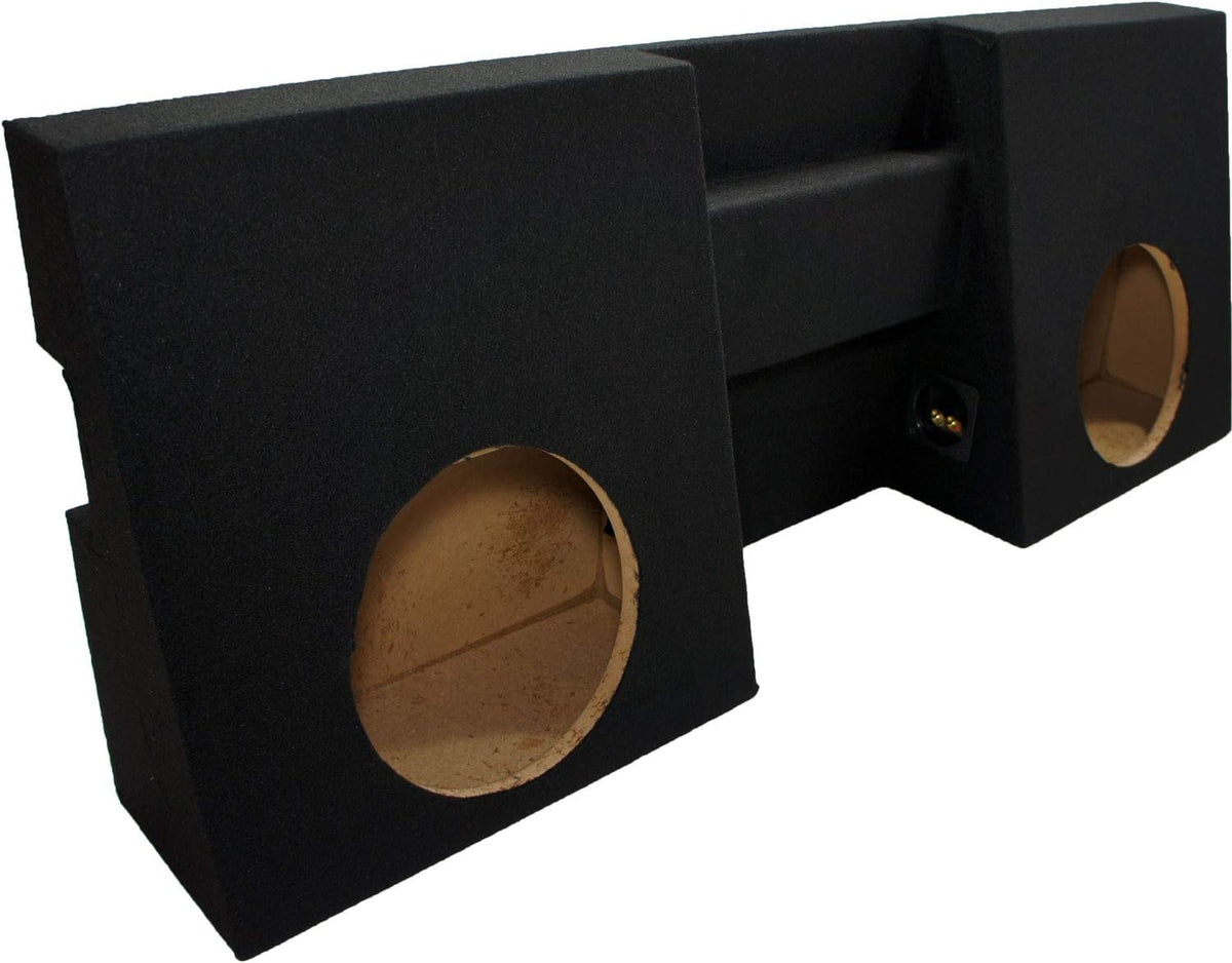Compatible with 2005-2012 Toyota Tacoma Double Cab Dual 10 Sub Box Enclosure R2144