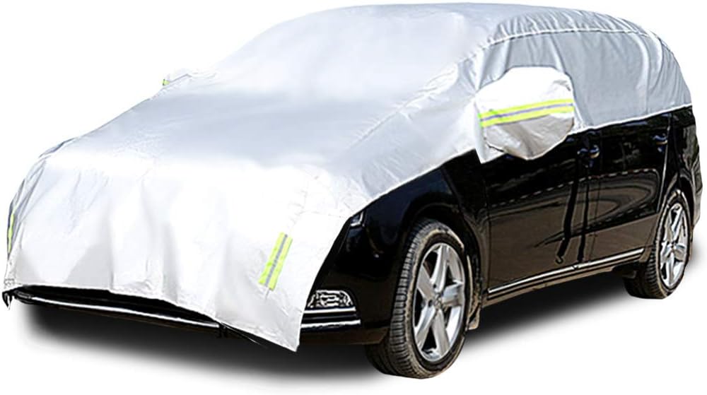 Half Car Cover Cotton All Weather Waterproof Universal D18629