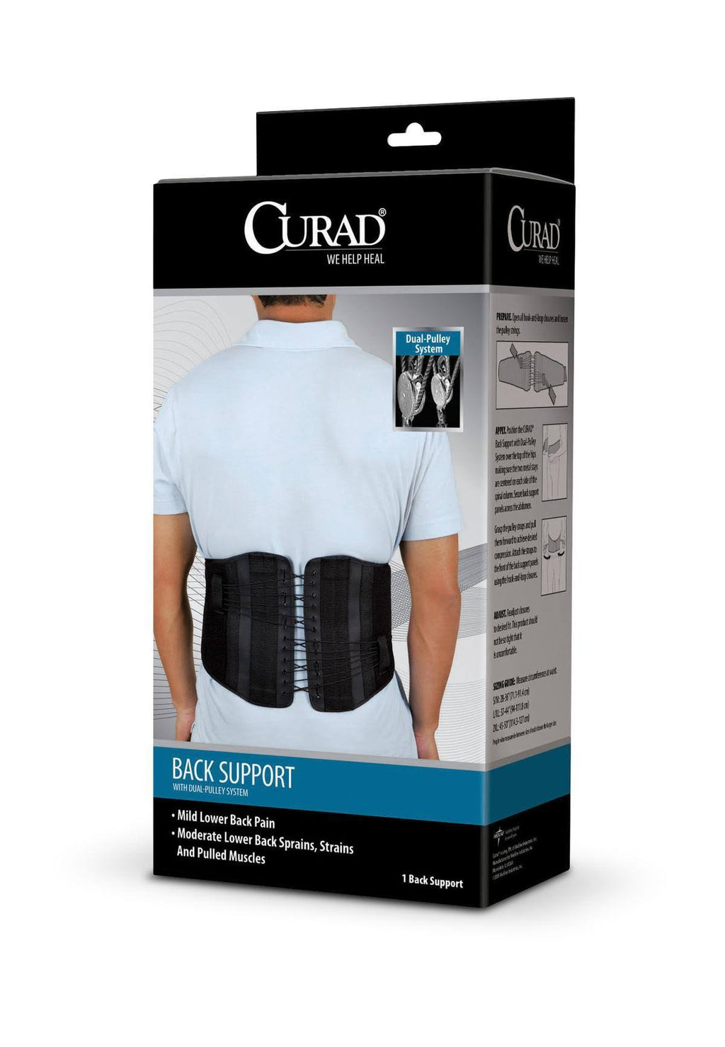 Black Small/Medium Back Support F189