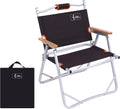 Camping Beach Chair, Heavy Duty Triangular Frame, Easy Folding with Portable Bag and Back Pocket, Dark Brown G79509