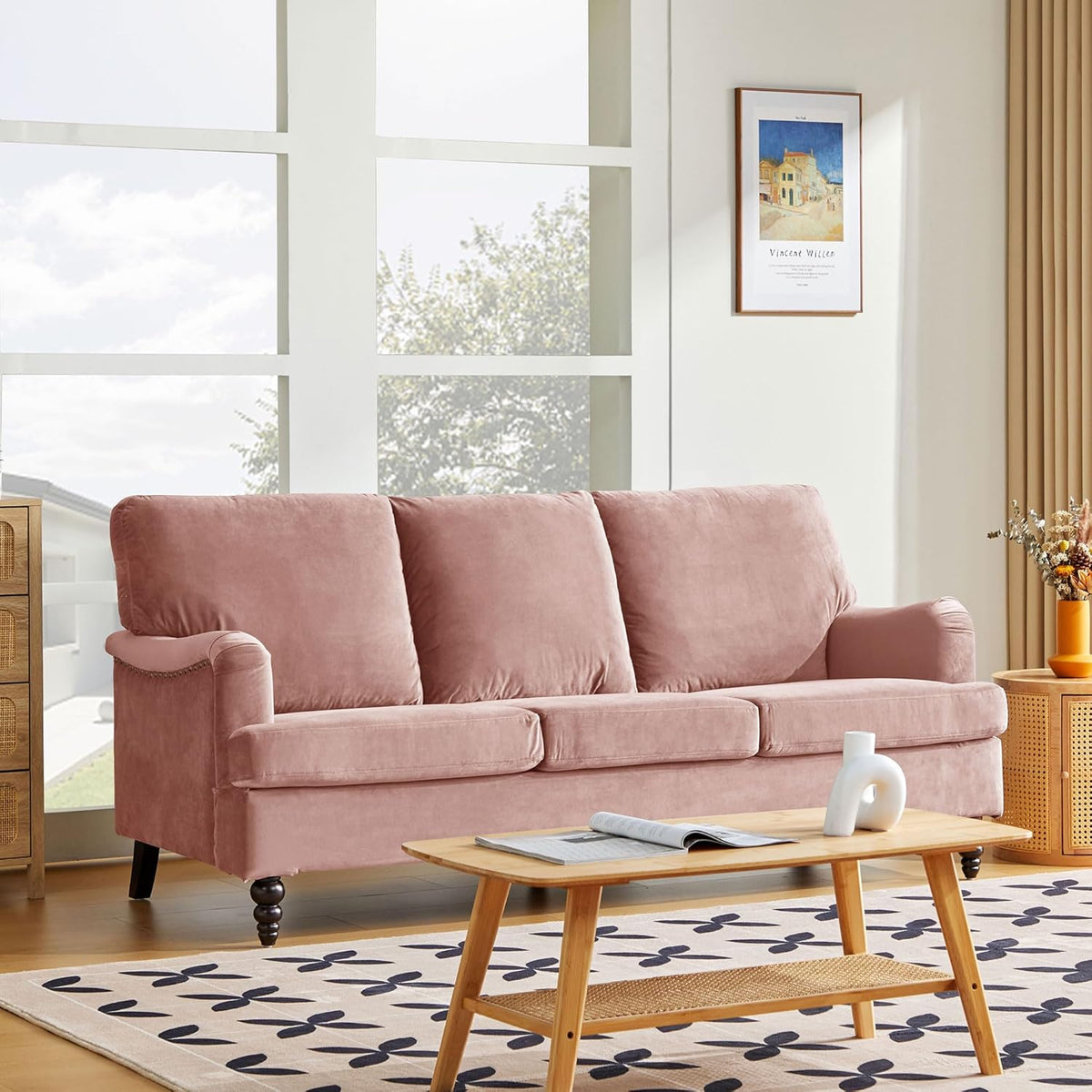 3 Seater Velvet Sofa G6715