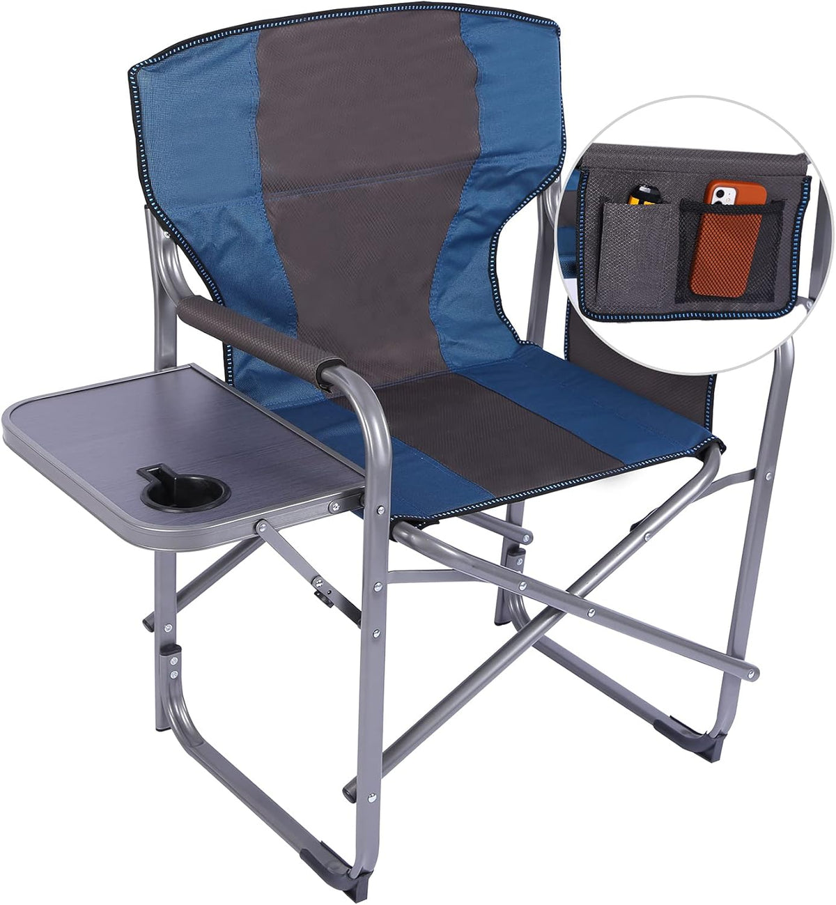 Oversized Heavy Duty Folding Director Chair with Side Table F16637