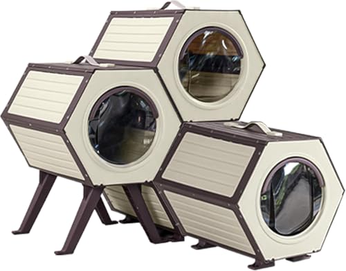 Weatherproof Insulated Cat House with Escape Door (4 Sets) N7704