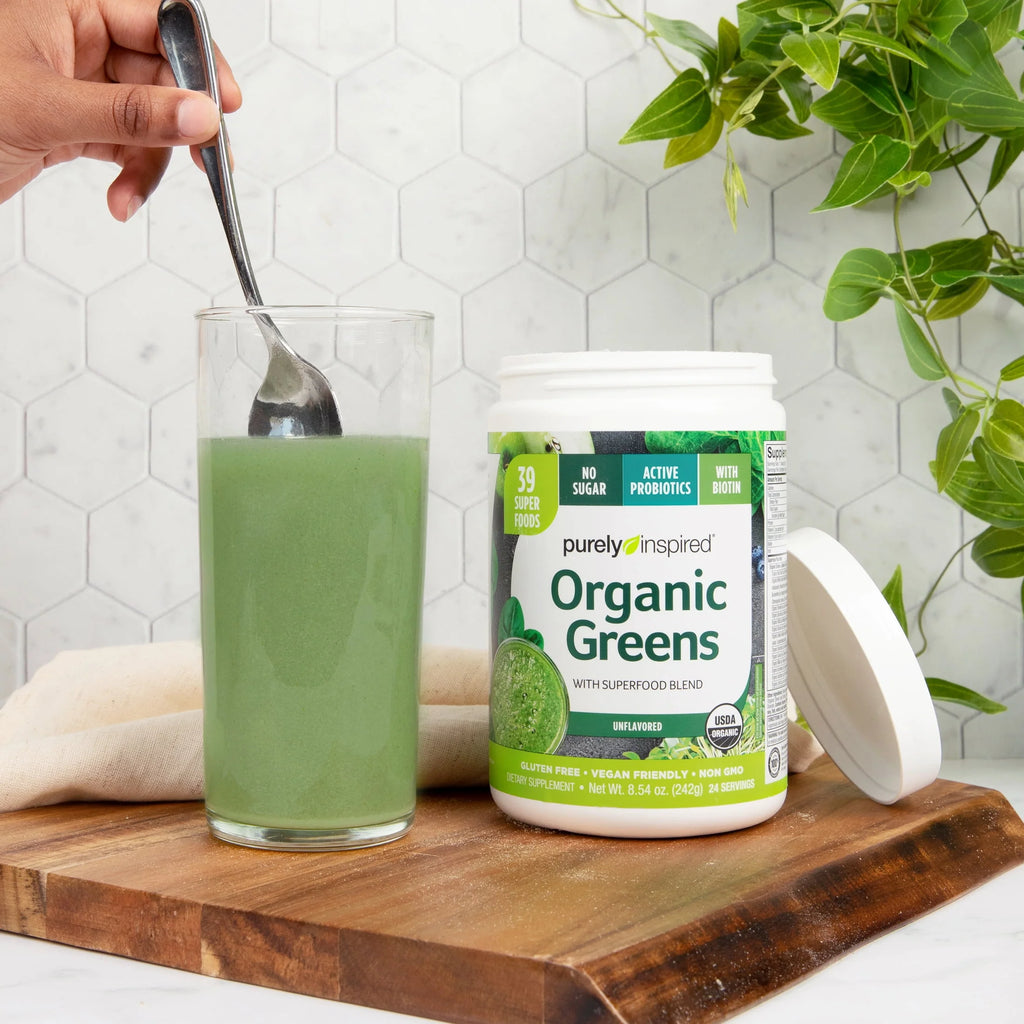 Organic Greens Superfood Supplement Powder Blend, Unflavored, 8.57 oz, 24 Servings A152467