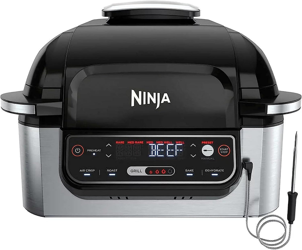 5-in-1 Indoor Grill with 4-Quart Air Fryer D7221