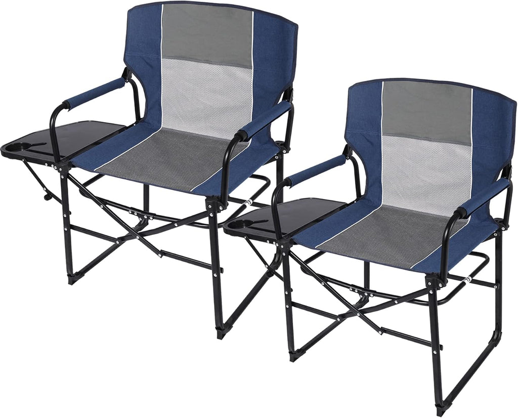 Oversized Heavy Duty Folding Director Chair with Side Table F16637