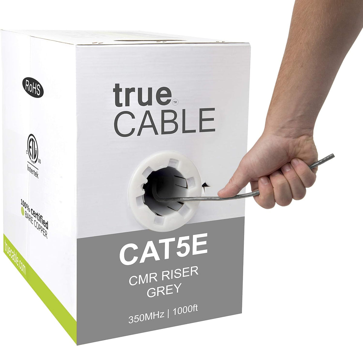 Green 1000ft Cat5e Riser UTP Bulk Ethernet Cable J583