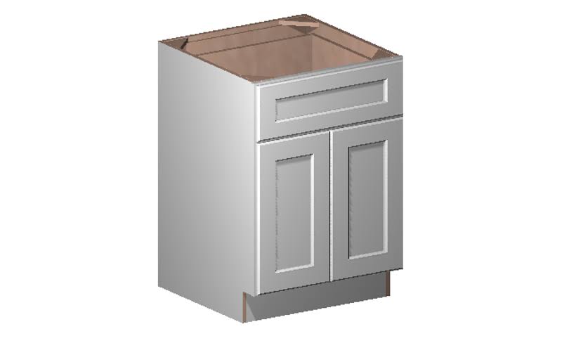 White 2 Doors 1 Drawer Base Cabinet K235