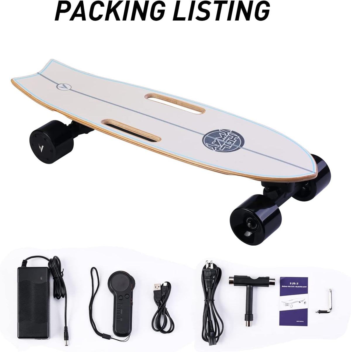 Electric Skateboard with Remote Control, 350W Hub-Motor, 13 MPH Top Speed, 5.5 Miles Range V7238
