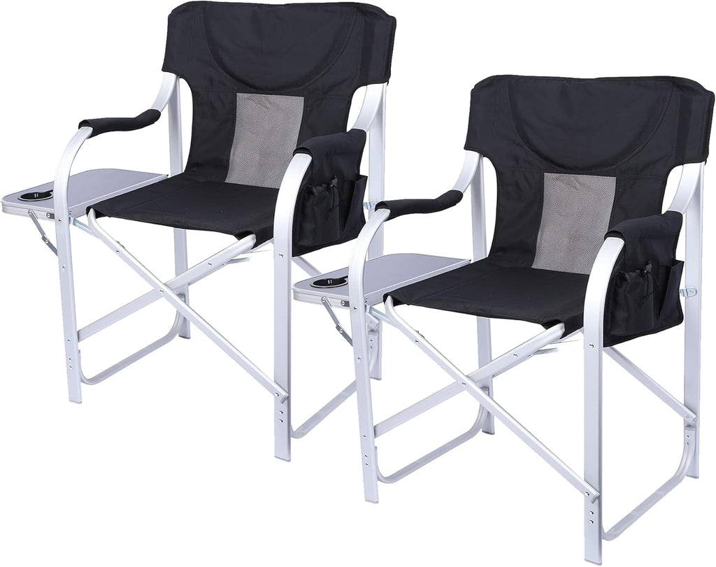 Oversized Heavy Duty Folding Director Chair with Side Table F16637