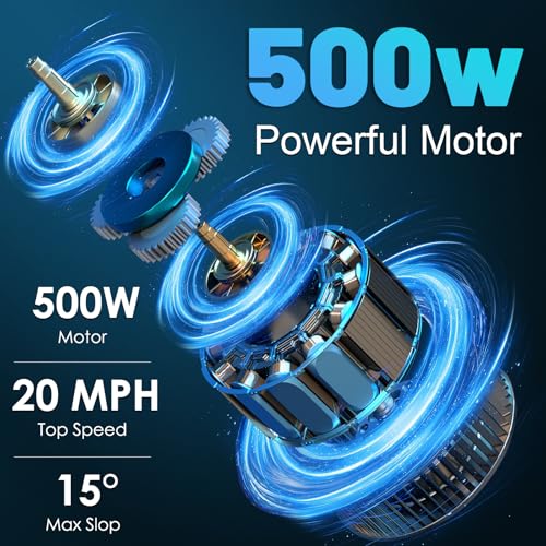 E Bike Electric Bike 500W Motor, Folding Ebike 14" 48V 10Ah Removable Battery D8102