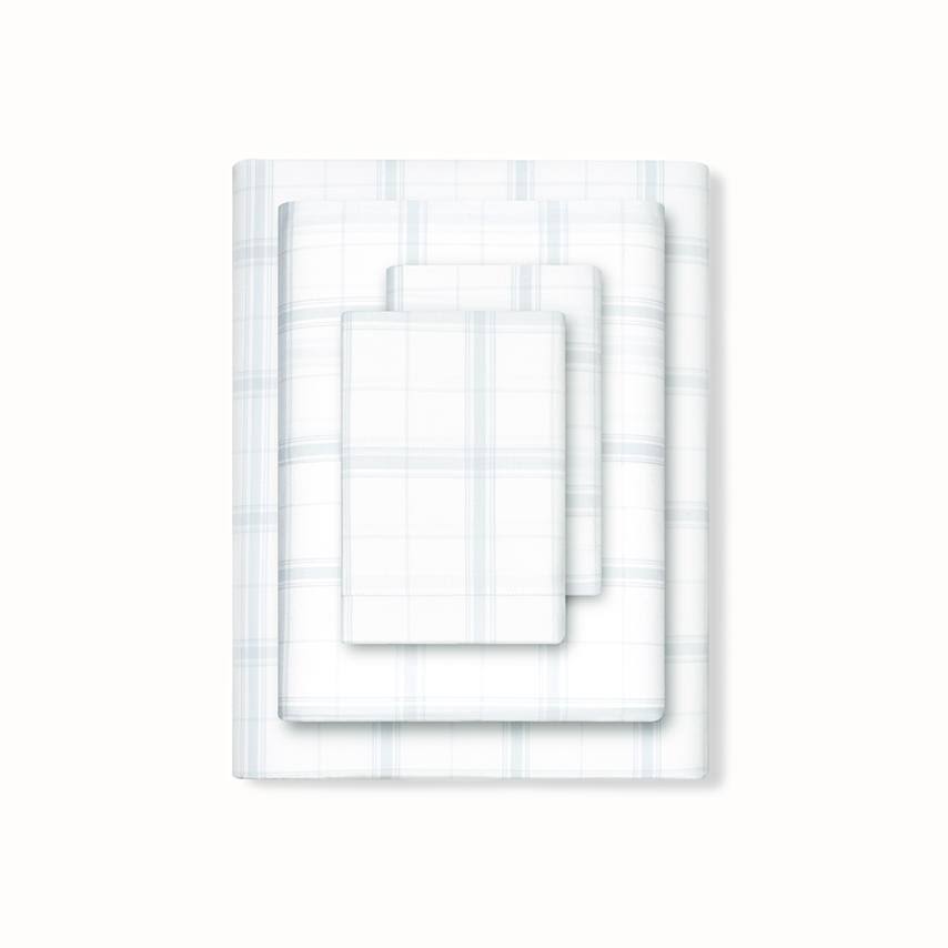 Organic Percale Plaid Sheet Set California King V504