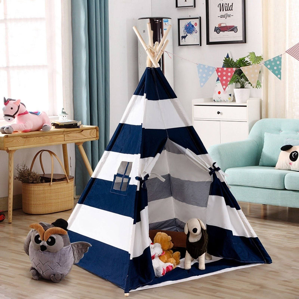 Blue Toddler Teepee Tent with Carry Case K72407