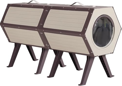Weatherproof Insulated Cat House with Escape Door (4 Sets) N7704