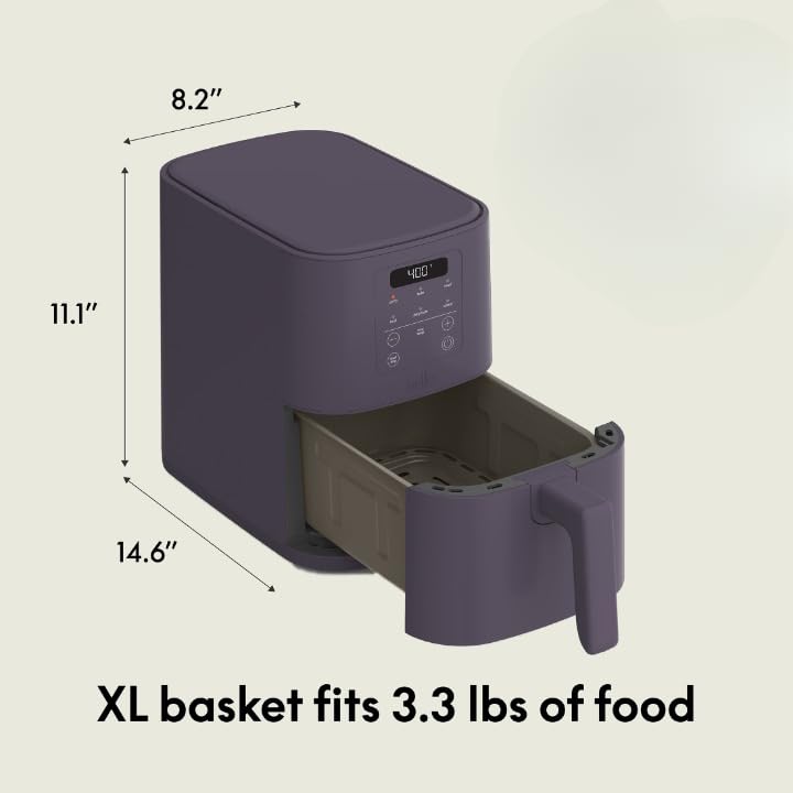 4Qt Slim Air Fryer with Ceramic Nonstick Coating Q999558