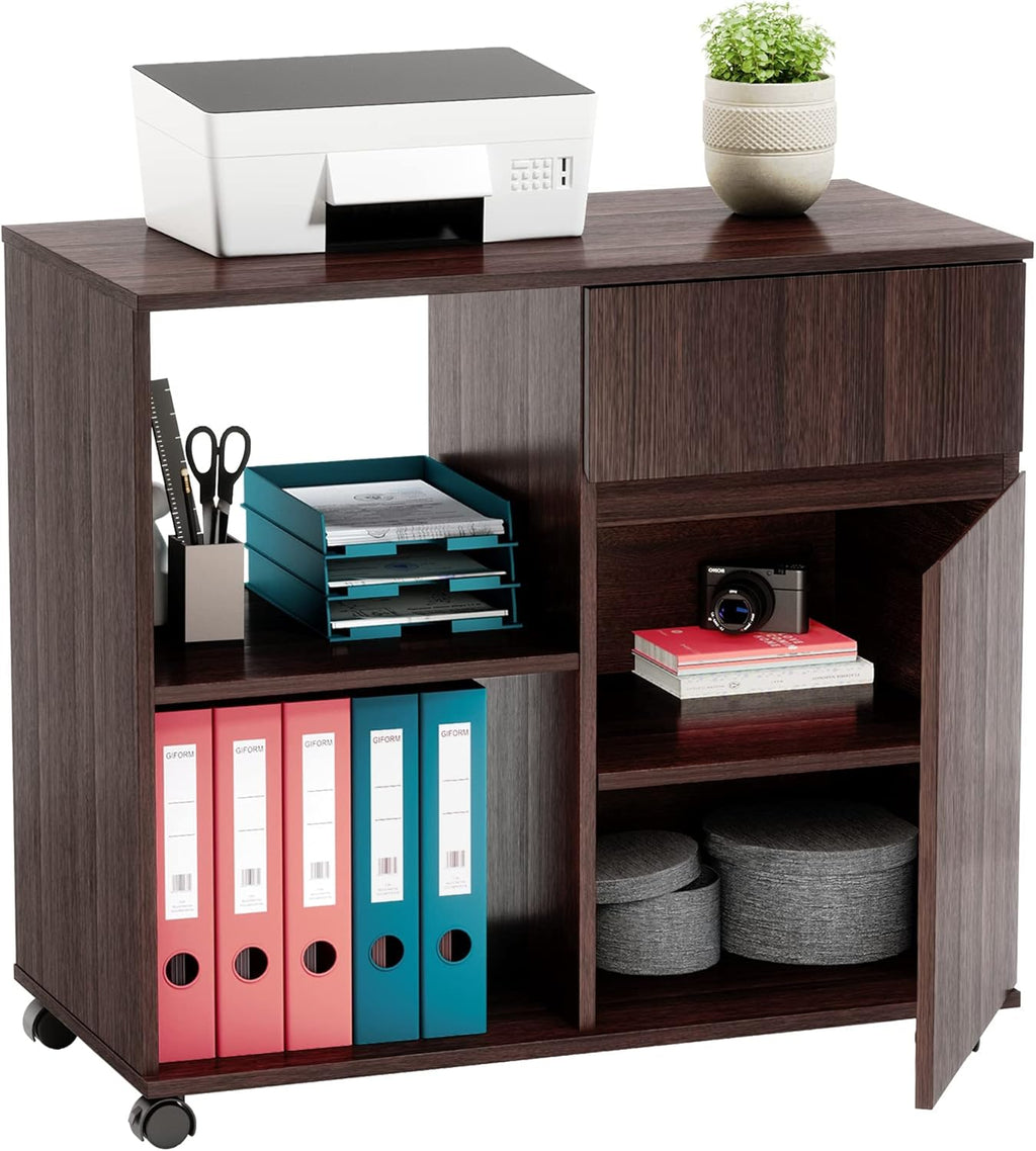 Wood File Cabinet with Storage Shelves Z2004