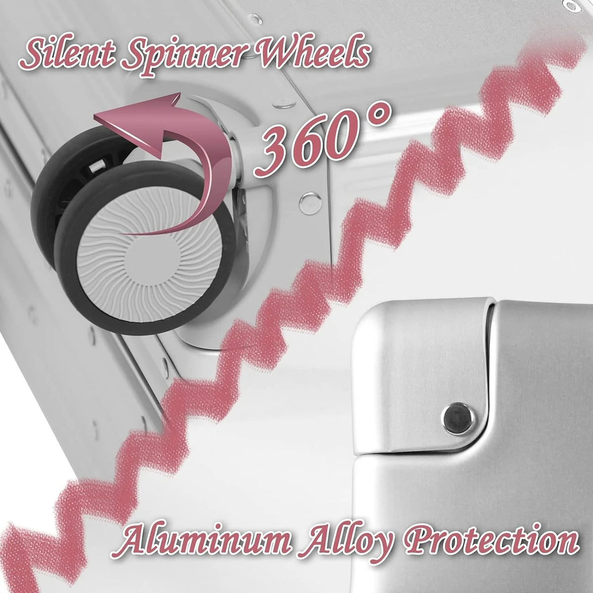 All Aluminum Carry On Luggage Hard Shell Suitcase 20 In. Y75786