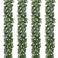 2 Packs 12 FT Artificial Eucalyptus Garland with Boxwood Flowers U35975