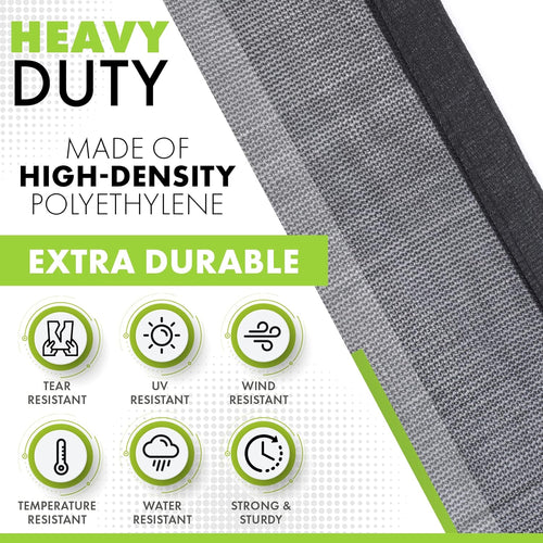 10 FT X 12 FT Heavy Duty Black Knitted Mesh Tarp with Grommets E92052
