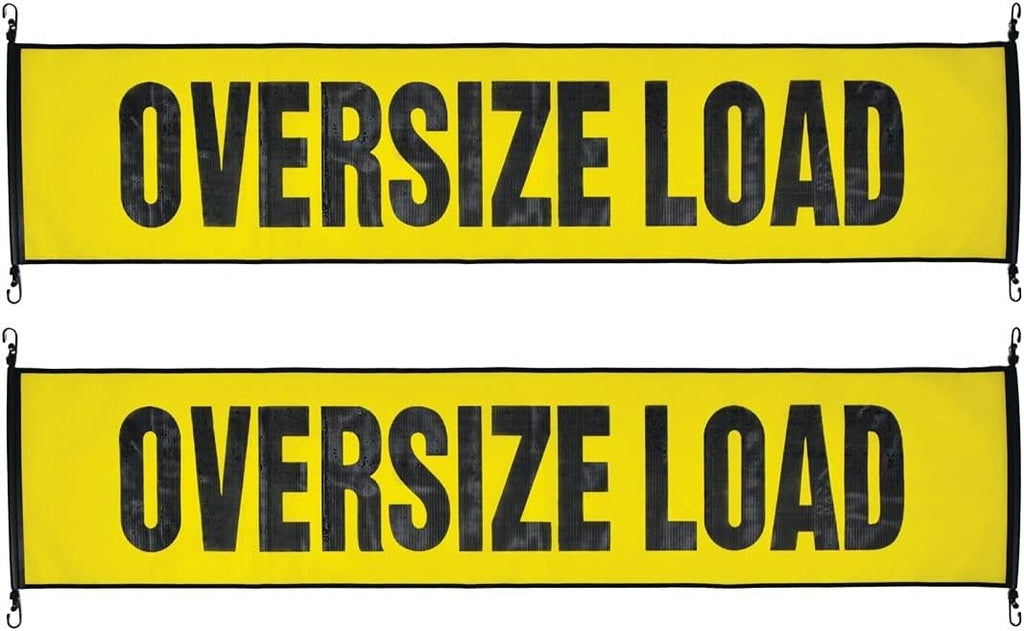 Oversize Load Banner with Metal Hooks 2 Pack 18 x 84 Inch G400