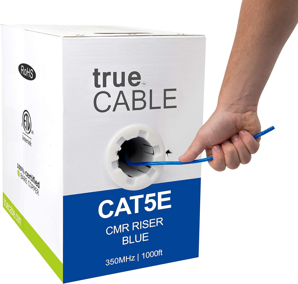 Green 1000ft Cat5e Riser UTP Bulk Ethernet Cable J583