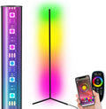 Smart Corner Floor Lamp with Transparent Lampshade, 20W Black X152480