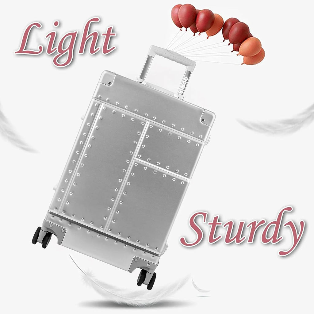 All Aluminum Carry On Luggage Hard Shell Suitcase 20 In. Y75786
