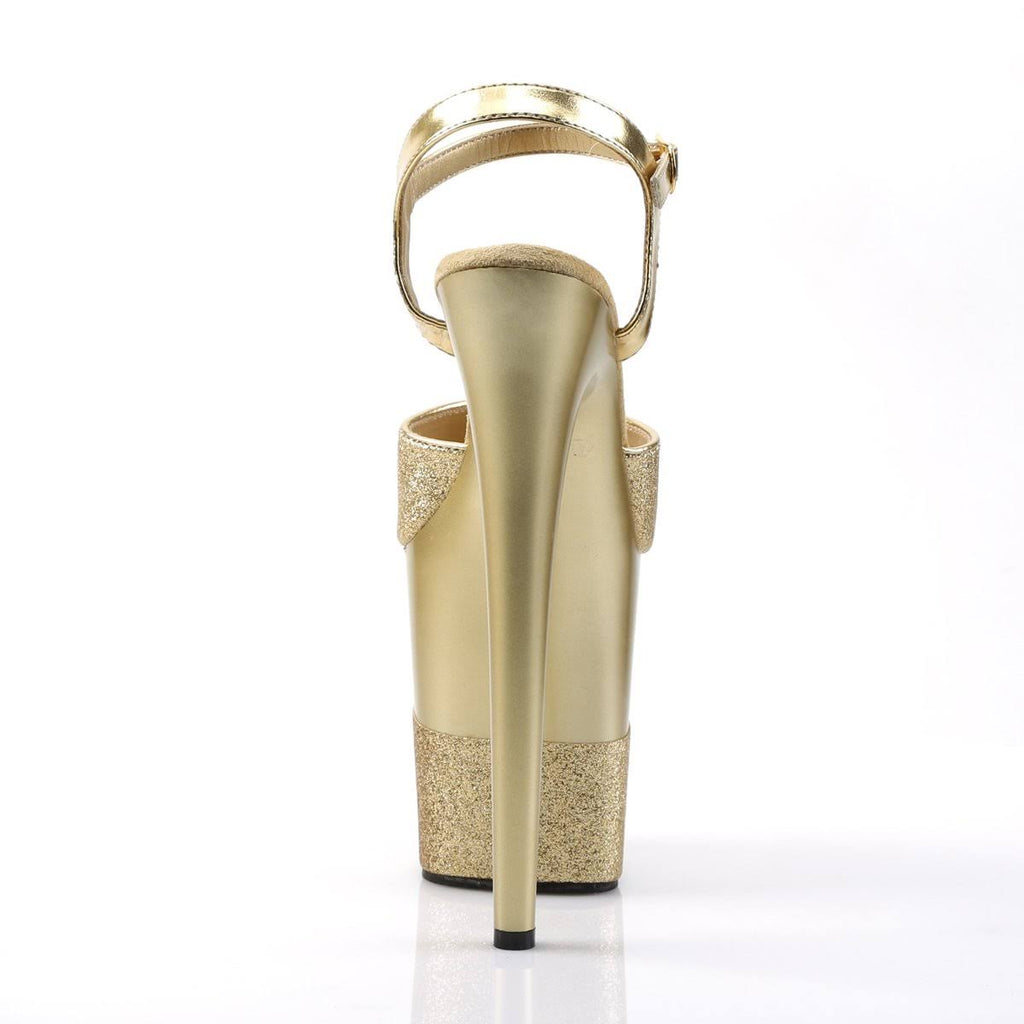 Gold 8x22 Heel Ankle Strap Platform S E55519