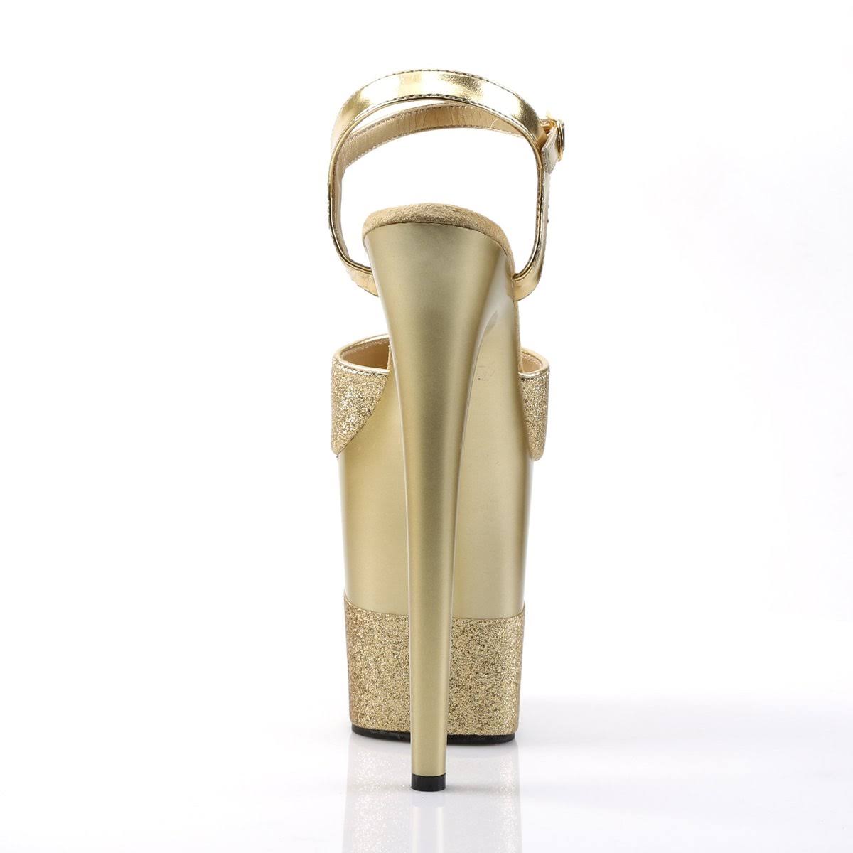 Gold 8x22 Heel Ankle Strap Platform S E55519