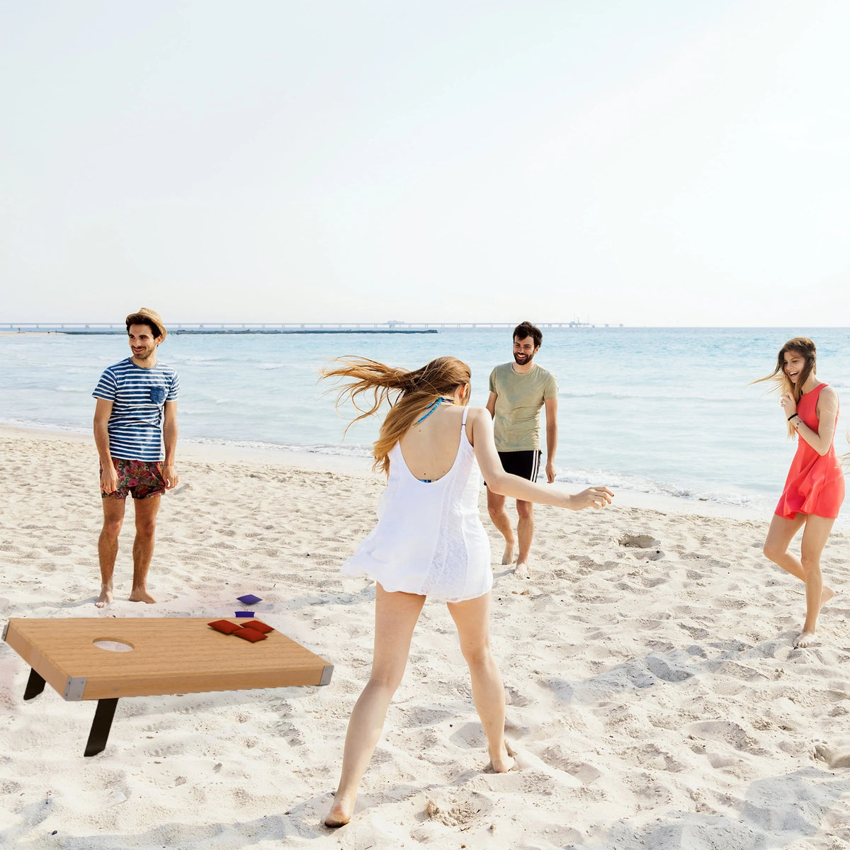 Regulation Sized Outdoor Cornhole Boards and Bags K690155