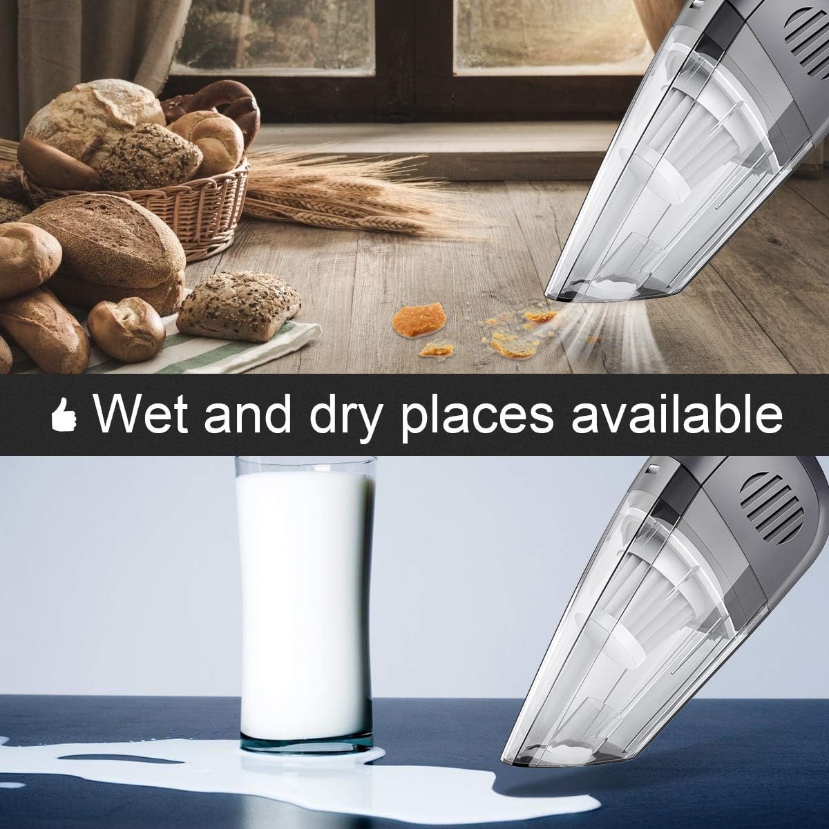 Handheld Vacuum Cordless Wet/Dry 8KPA Suction Pack of 2 G815