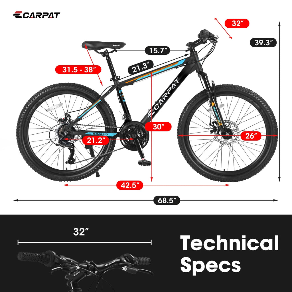 26 inch Mountain Bike with 21 Speed & Disc Brakes R89977