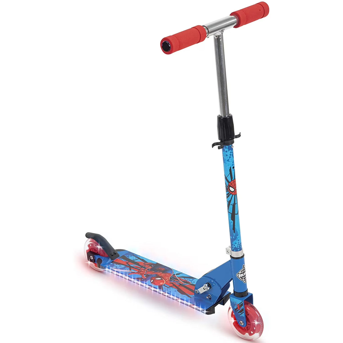 Spider-Man Steel 2 Wheel Scooter with LED Lights Z1842