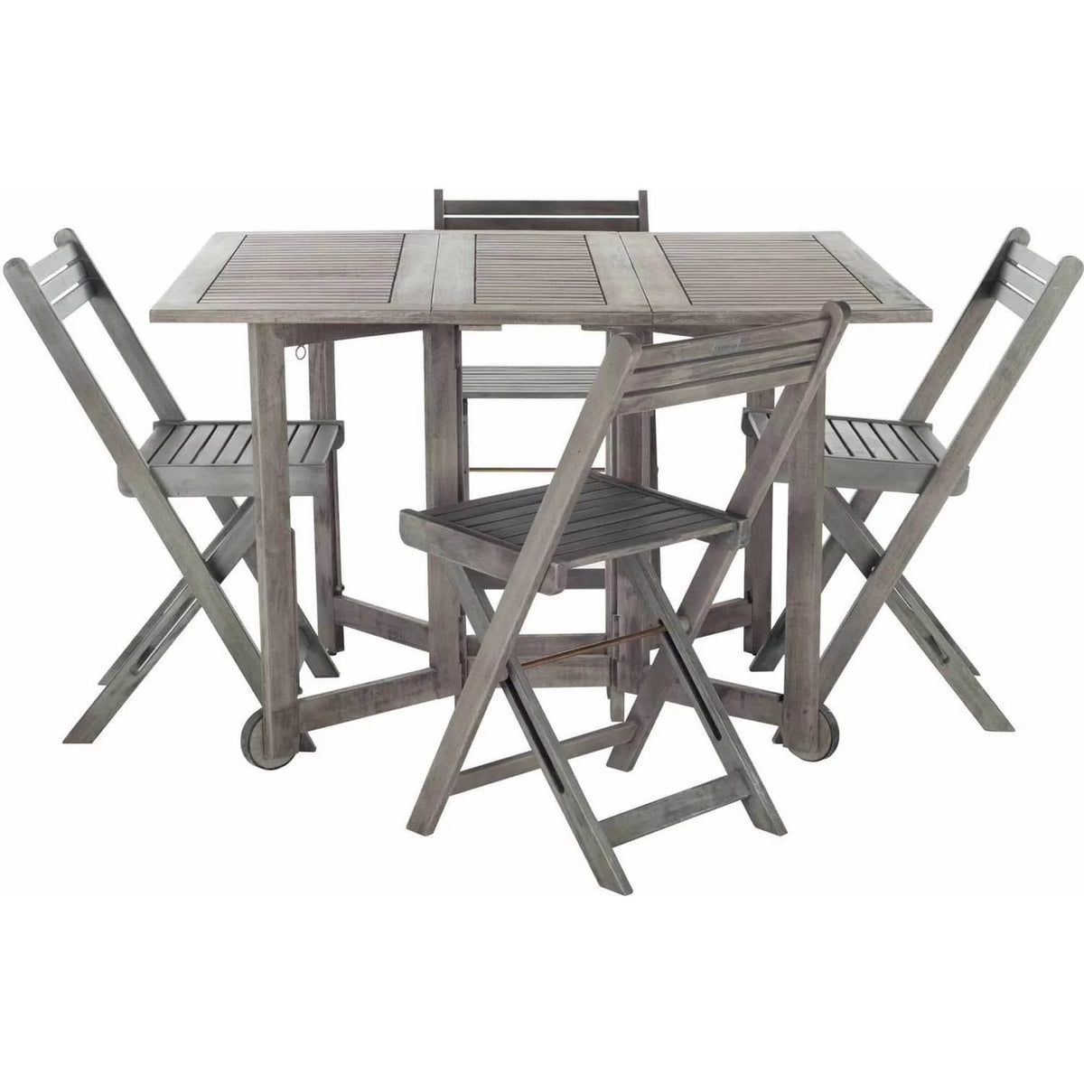 Grey Wash Outdoor Table with 4 Chairs N194