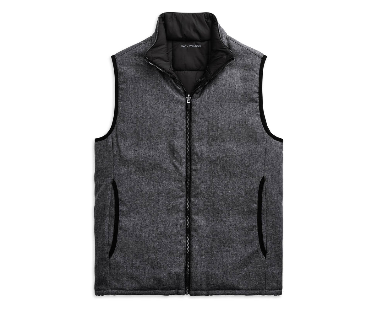 Charcoal Heather True Black Puffer Vest Y969