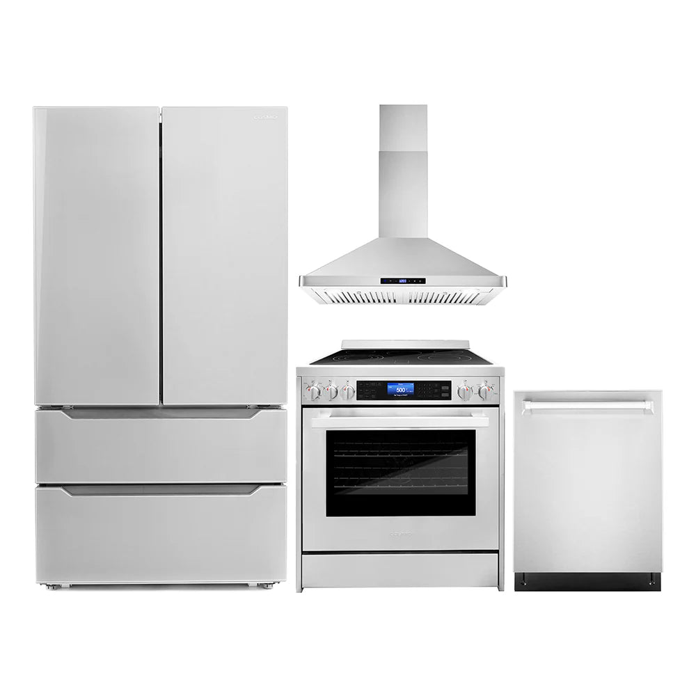 30 Electric Range, Wall Mount Range Hood, Refrigerator with Ice Maker and Dishwasher N550505