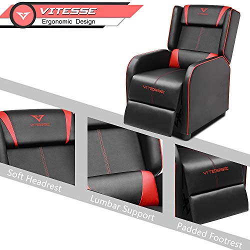Blue PU Leather Gaming Recliner Chair M7869