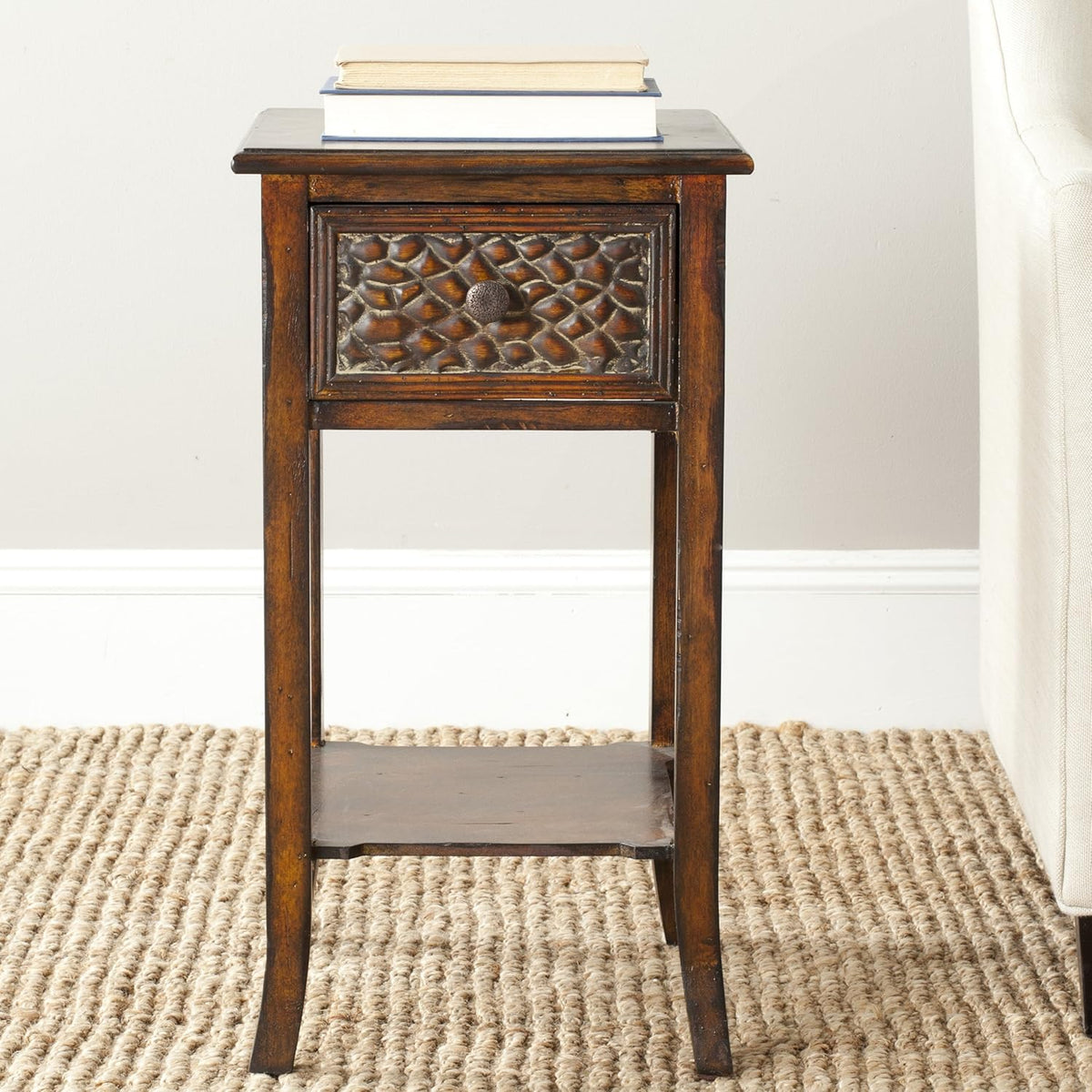 Dark Brown End Table Y38318