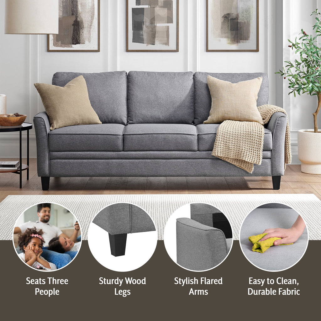 Black 3 Seat Sofa Z874387