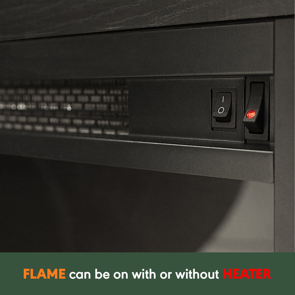 Corner Fireplace TV Stand with Metal Leg for TV up to 55 Inches K62712