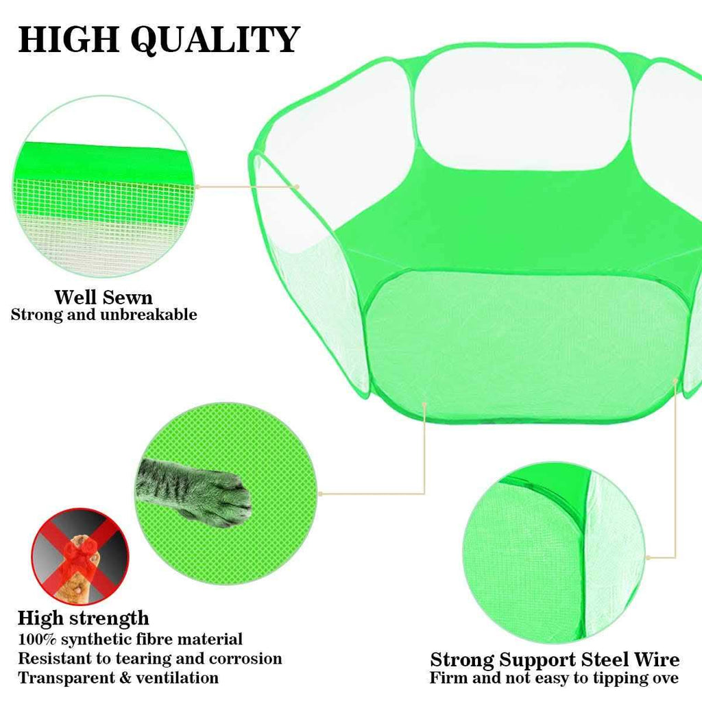 Breathable Transparent Pet Playpen Pop Open Outdoor/Indoor Exercise Fence F243651