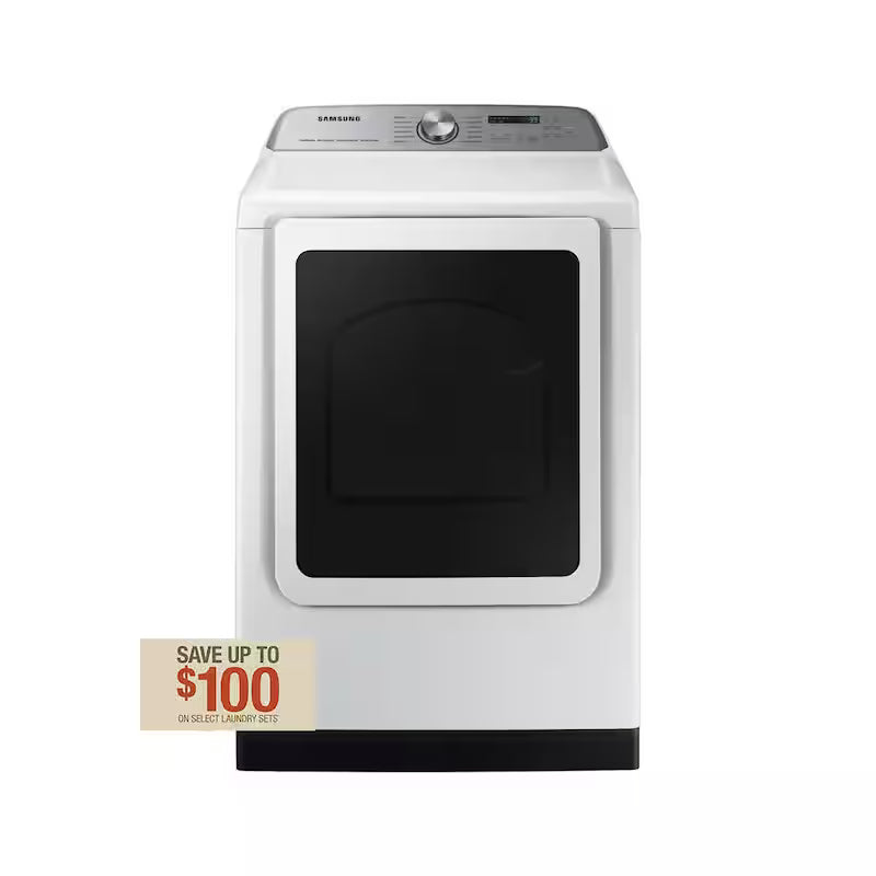 7.4 cu. ft. Vented Smart Front Load Electric Dryer with Steam Sanitize+ in White Y975001