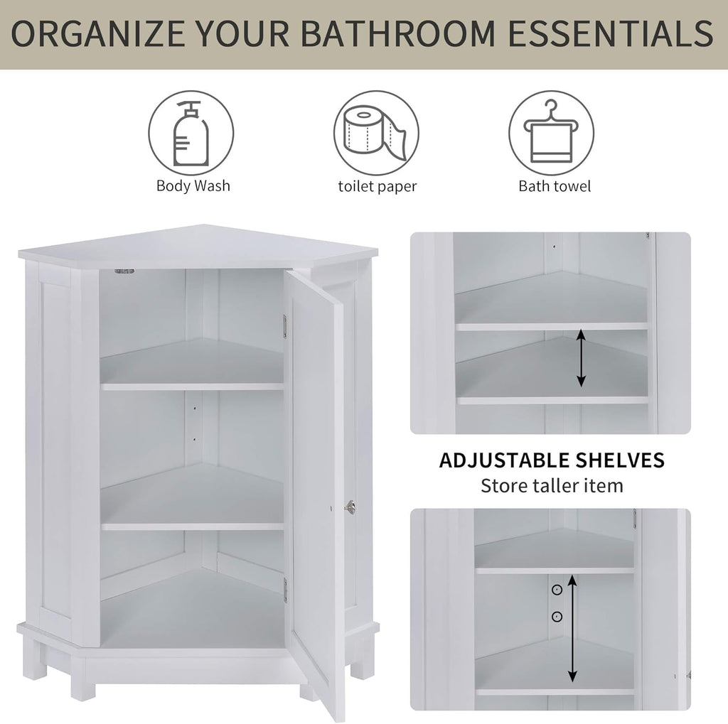 White Triangular Storage Cabinet X295