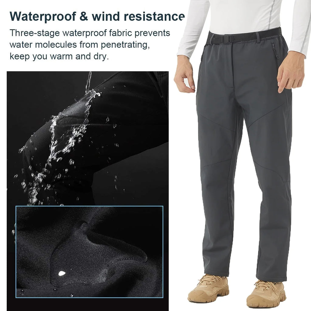 Waterproof Fleece Lined Softshell Ski Pants J732974
