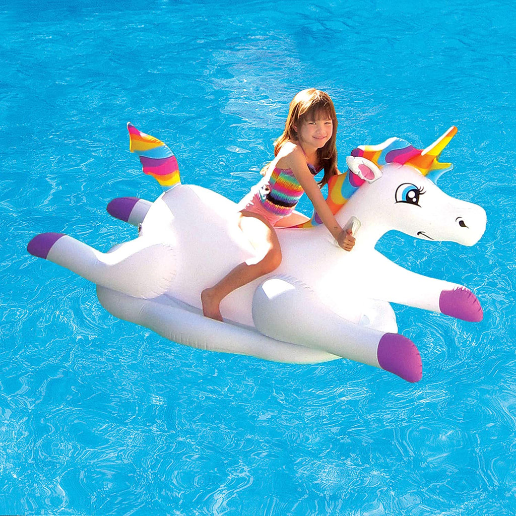 Rainbow Unicorn Inflatable Pool Float Y573