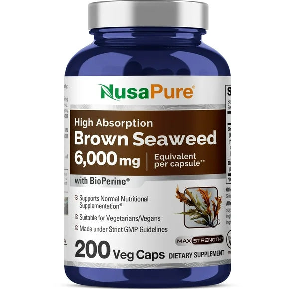 Brown Seaweed Extract 6,000 mg Veggie Capsules N815344